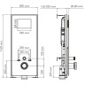 Система инсталляции для унитазов WASSERKRAFT ABENS 20TLT.010.ME.BL.PB03