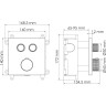 Встраиваемый комплект для душа WASSERKRAFT THERMO A5548.180.259.285.194.286 с верхней душевой насадкой и лейкой A5548.180.259.285.194.286 Thermo